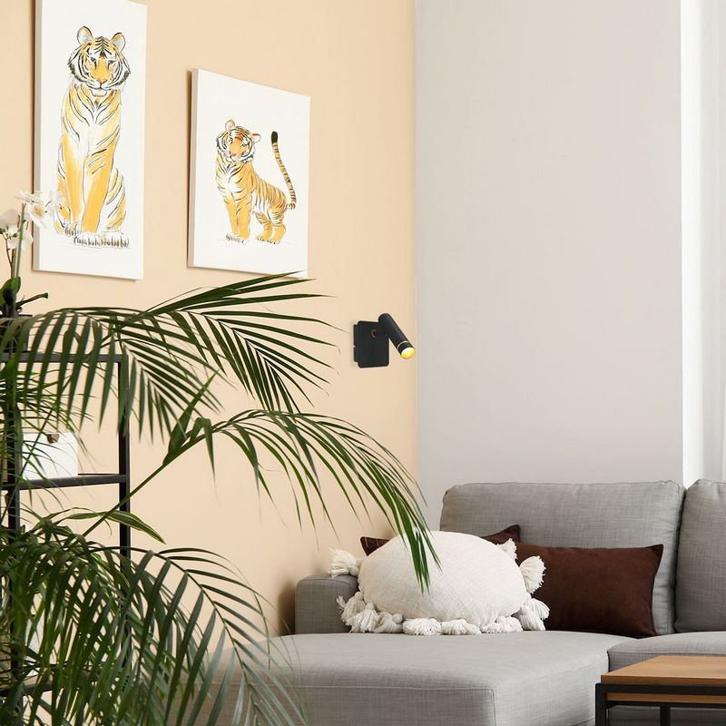 Lumo 1-Lichts Spot Zwart 480Lumen (2700Kelvin Warm wit)