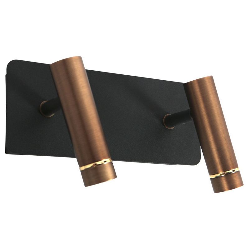 Lumo 2-Lichts Spot Brons/Zwart 2 x 480Lumen (2700Kelvin Warm wit)