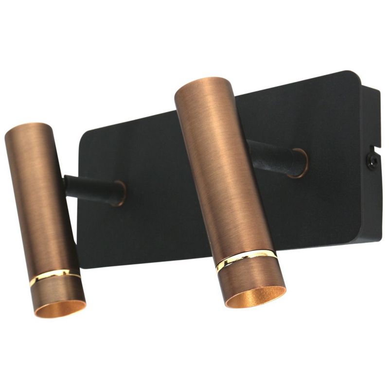 Lumo 2-Lichts Spot Brons/Zwart 2 x 480Lumen (2700Kelvin Warm wit)