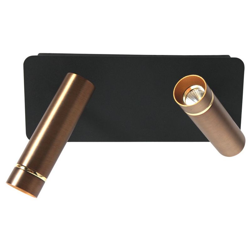 Lumo 2-Lichts Spot Brons/Zwart 2 x 480Lumen (2700Kelvin Warm wit)
