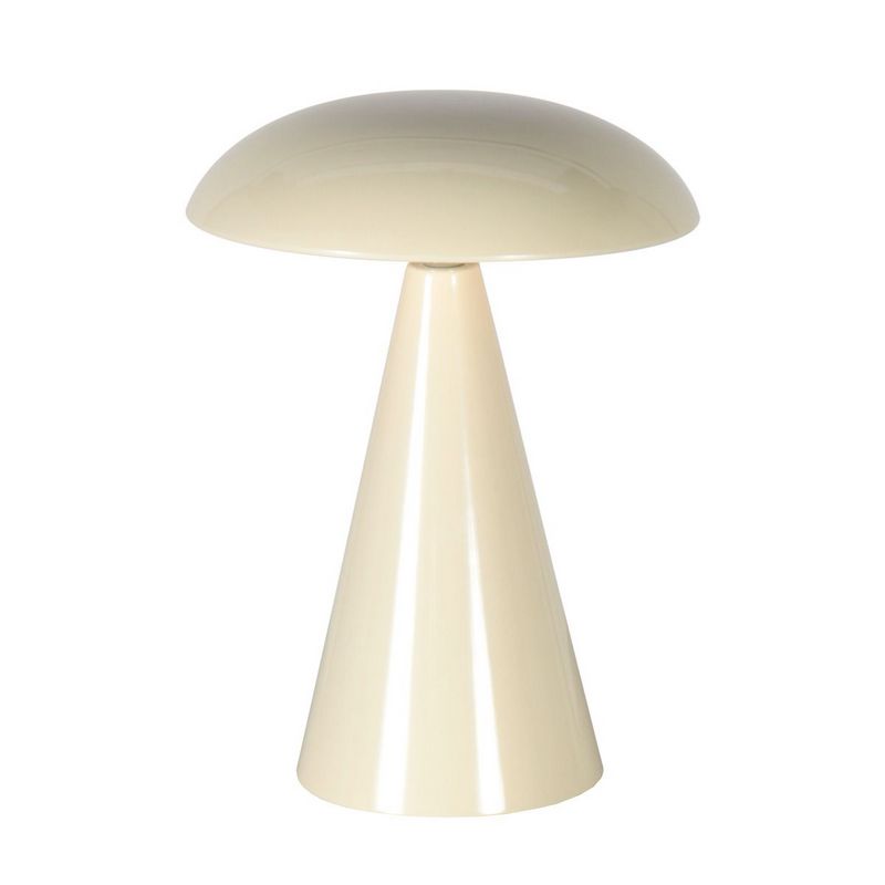 Mush Oplaadbare Tafellamp Crème 300Lumen Dimbaar