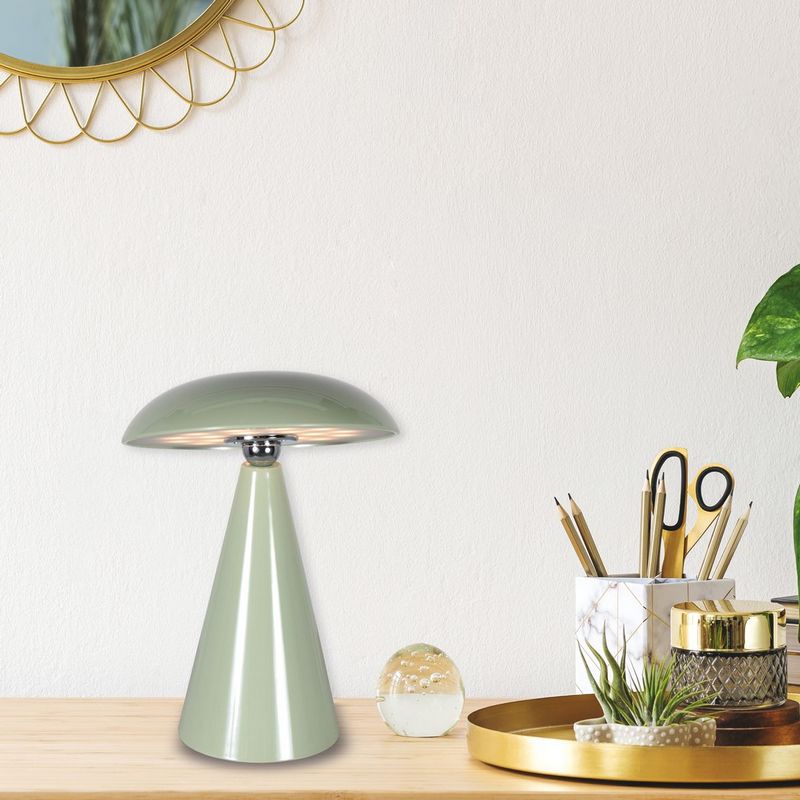 Mush Oplaadbare Tafellamp Pastel Groen 300Lumen Dimbaar