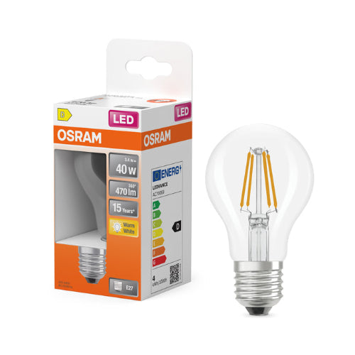 Osram Filament LED A40 E27 Helder 3,4watt niet Dimbaar