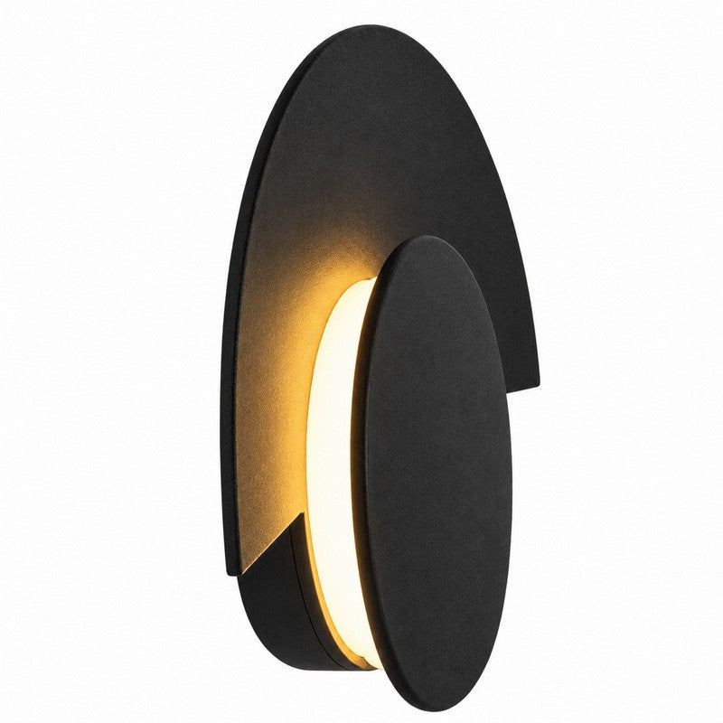 Steinhauer Zwarte buitenwandlamp 4987ZW LED IP54 met draaibare ring