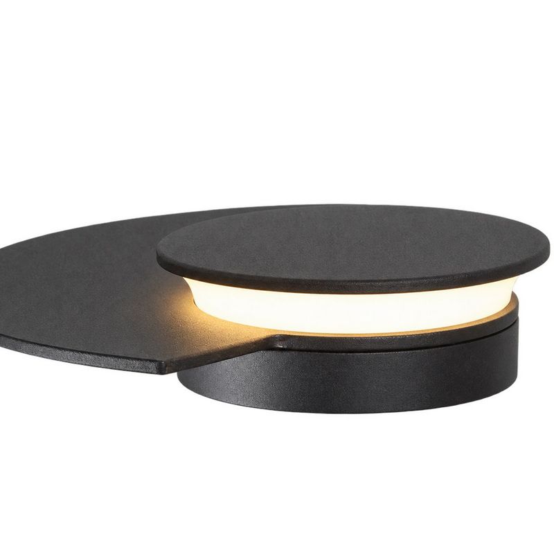 Steinhauer Zwarte buitenwandlamp 4987ZW LED IP54 met draaibare ring