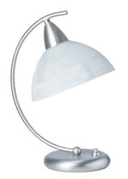 Steinhauer Burgundy Tafellamp+Dimmer Geborsteld Staal