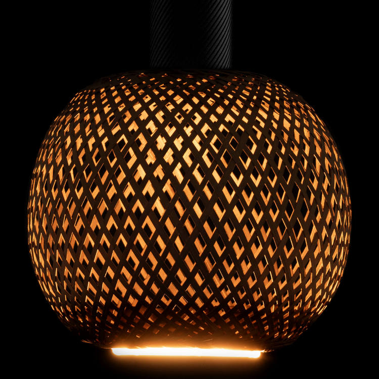 Segula Floating Line Bamboo Globe Ø180mm E27 Brons 350Lumen