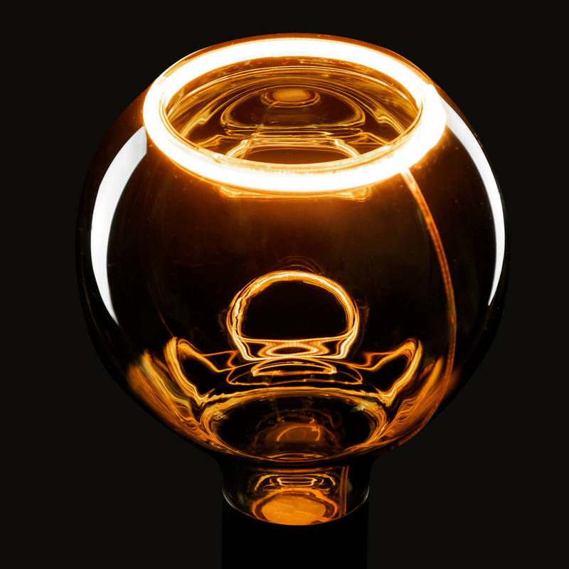 Segula Floating Globe LED Ø125 Smokey Grey E27 6W 220 Lm 1900K