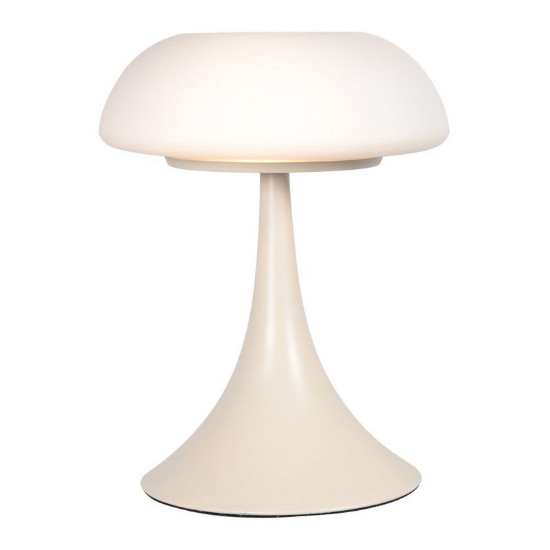 Steinhauer Crème tafellamp Ancilla 5557CR met mat wit glazen kap