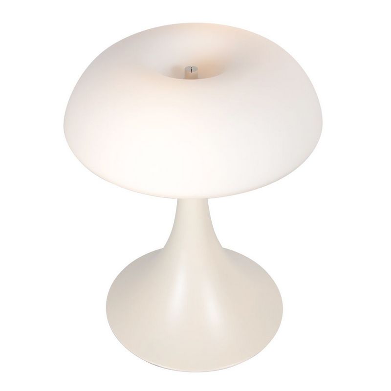 Steinhauer Crème tafellamp Ancilla 5557CR met mat wit glazen kap