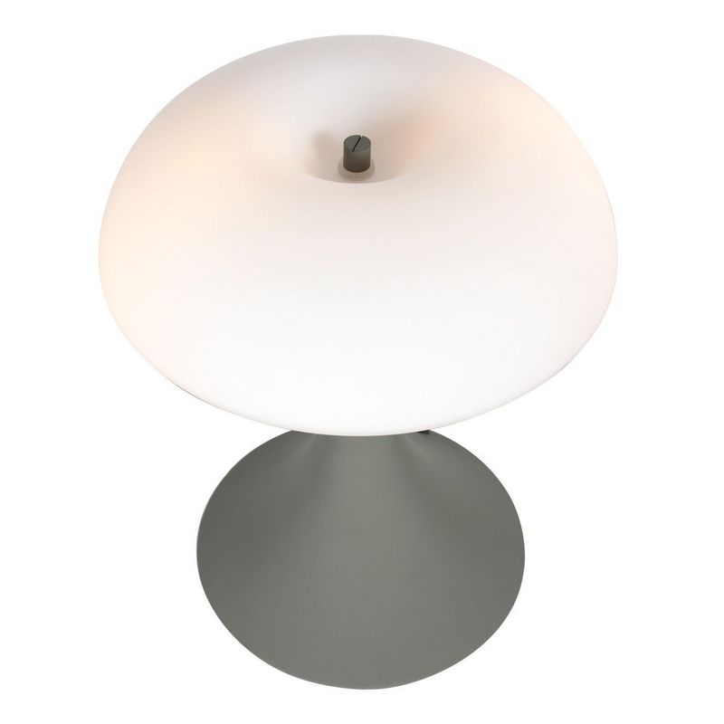 Steinhauer Grijze tafellamp Ancilla 5557GR met mat wit glazen kap