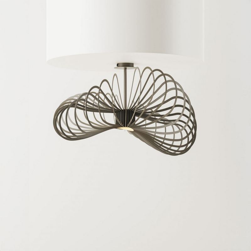 Ztahl Martani Ø85cm 1-Lichts Plafondlamp 5821-Platinum