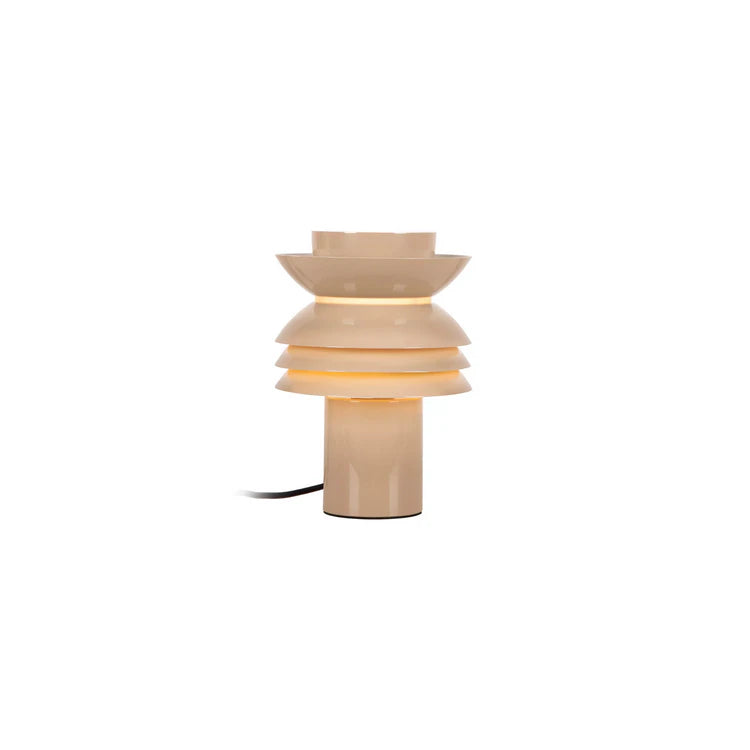 Lucide Yindra Tafellamp Taupe Ø17,5cm 40watt E27 Metaal
