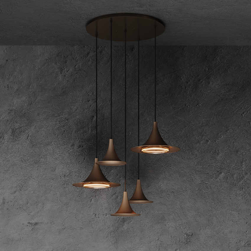 Ztahl Arezzo 5-Lichts Hanglamp Ø50cm 6720-PLATINUM
