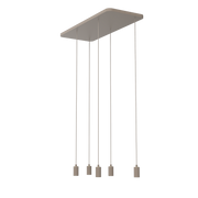 Segula Madox 5-lichts hanglamp in Woestijn Zand
