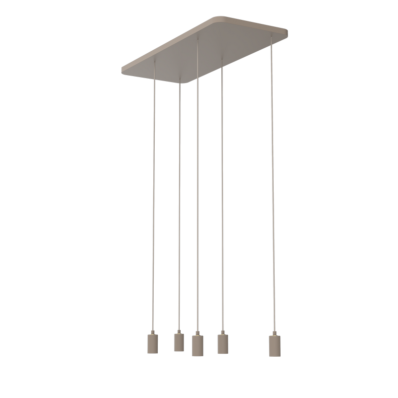 Segula Madox 5-lichts hanglamp in Woestijn Zand