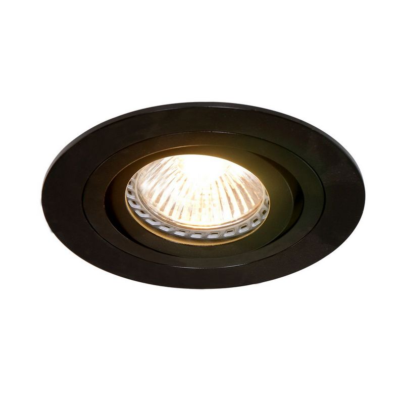 Steinhauer Inbouwspot Pélite diameter 10cm gat 8,5cm Kantelbaar Zwart