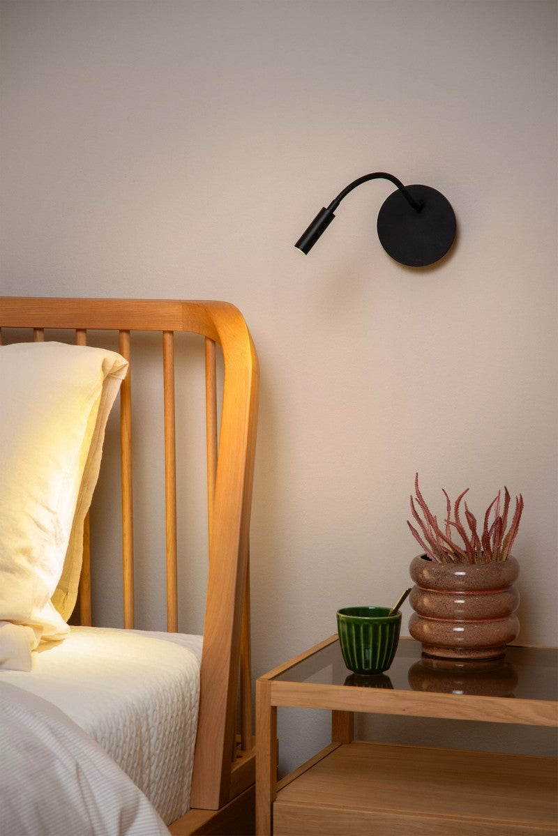 Lucide Jolijn Oplaadbare accu Flex Wandlamp Zwart De laatste