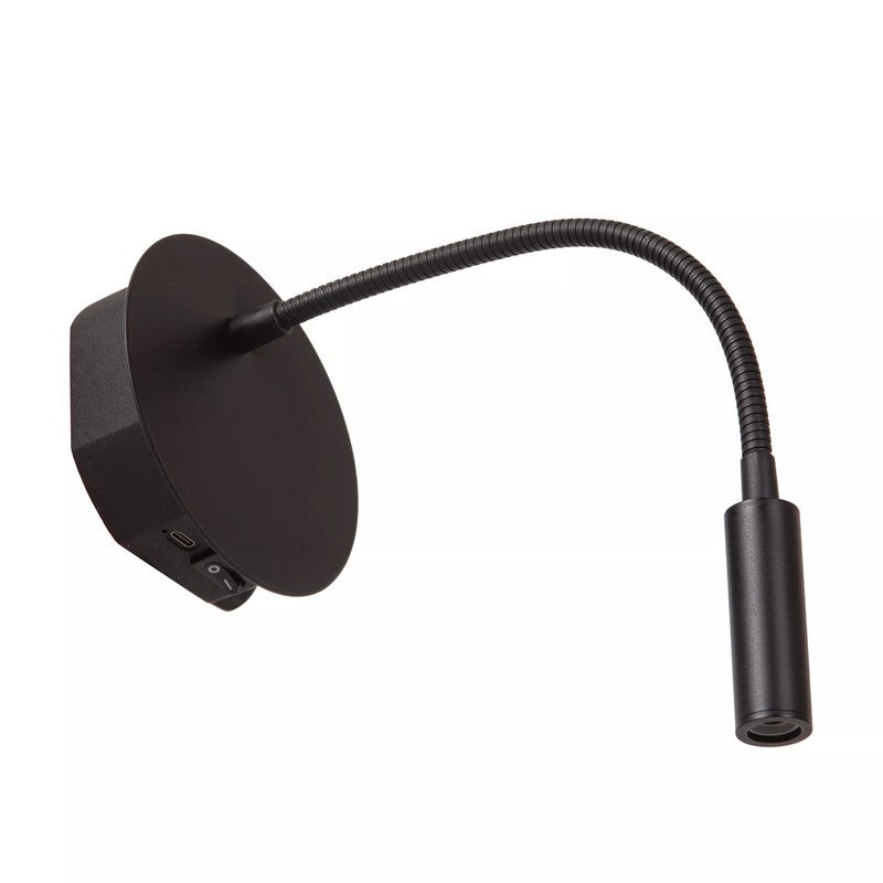Lucide Jolijn Oplaadbare accu Flex Wandlamp Zwart De laatste