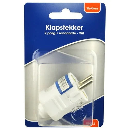BLS klapstekker +RA wit 84012