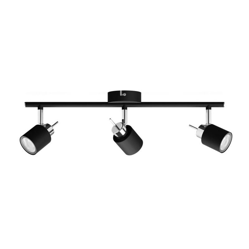 Philips Meranti 3-Lichts Plafond Spot IP20 Zwart Exclusief Lichtbron - De Smid Verlichting