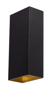 ETH David wandlamp 2x GU10 Zwart/Goud