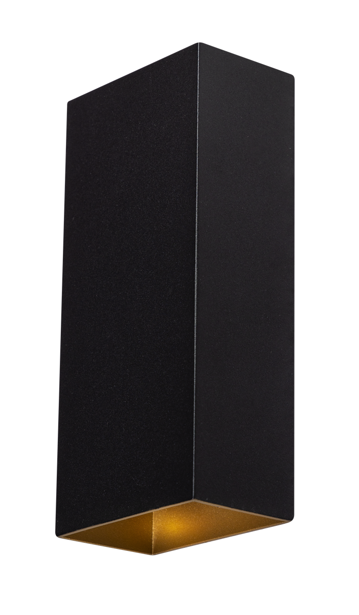 ETH David wandlamp 2x GU10 Zwart/Goud