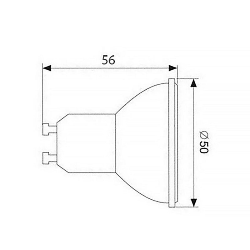 Highlight/FSL LED Spot Par 16 GU10 dimbaar 5,5w. 2700K Warmwit