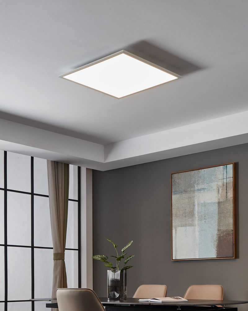 New Bari LED Plafondlamp 59x59cm Zigbee met App bedienbaar Wit