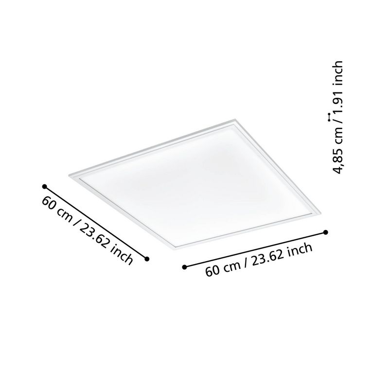 New Bari LED Plafondlamp 59x59cm Zigbee met App bedienbaar Wit