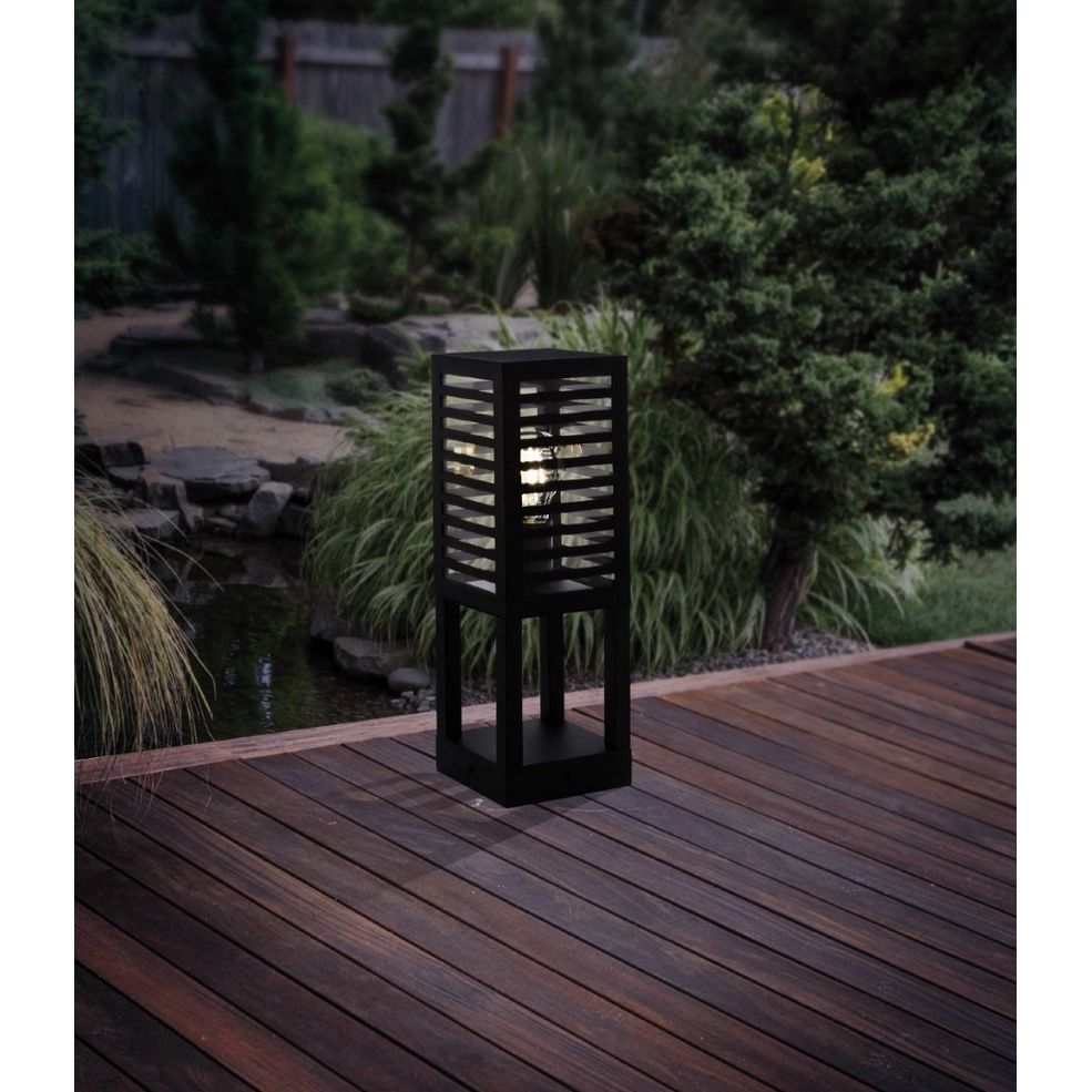 Eglo Alamonte 3 Sokkel Buitenlamp Ip44 Zwart/Glas - De Smid Verlichting