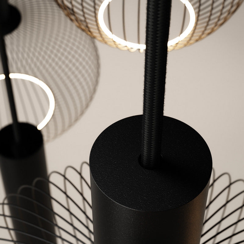 ZTAHL Como 8-Lichts Hanglamp 9100-9005 Mat zwart