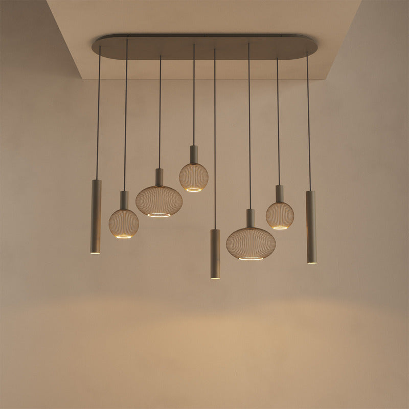ZTAHL Como 8-Lichts Hanglamp 9100-Quartz