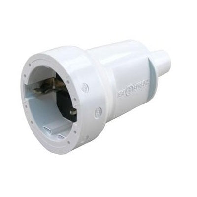 Contra Stekker PVC met Randaarde Wit