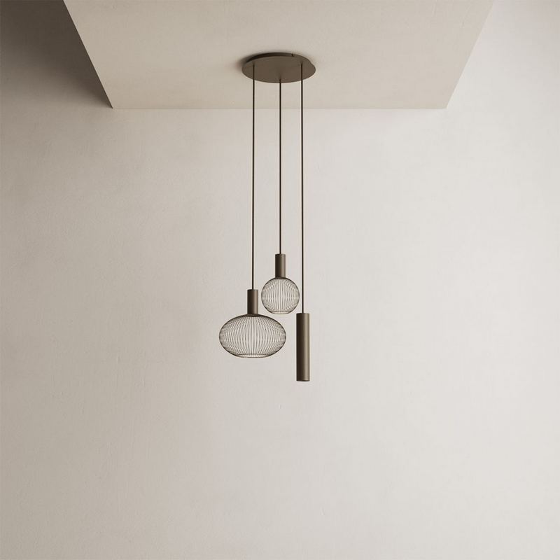 Ztahl Como 3-Lichts Hanglamp Rond Platinum