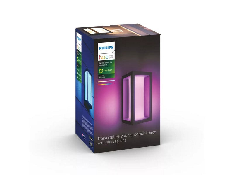 Philips Hue Impress Wand- Buitenlamp Zwart Laatste exemplaar in doos