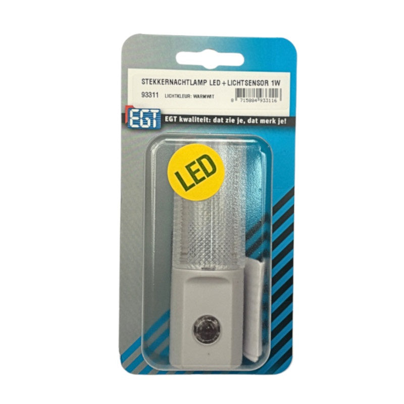 Stekkernachtlamp LED + Lichtsensor 1w