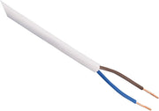 per strekkende meter Ronde snoer 2 x 0,75 mm² Wit (HSP100) 97050