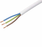 Per strekkende Meter Ronde snoer 3x 1,0 mm² Wit (HSP100) 97065