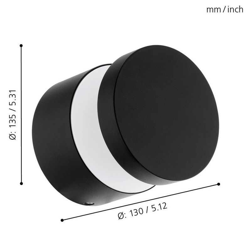 Melzo Outdoor Wand/Plafondlamp Zwart
