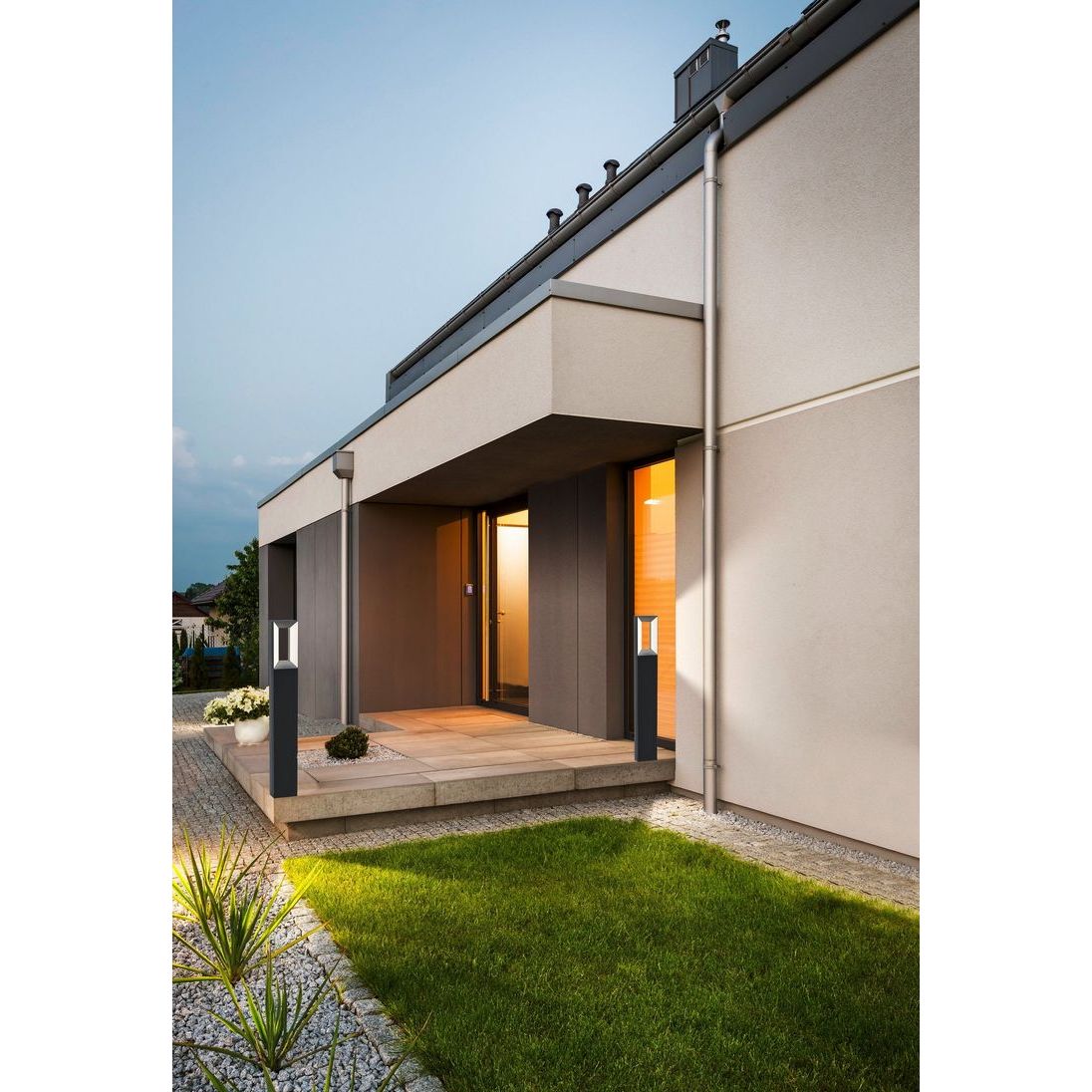 Riforano Tuinpaal 77cm Zwart/Wit De Laatste - De Smid Verlichting