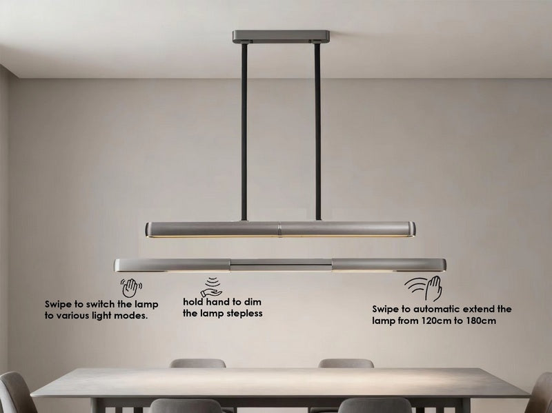ETH Bella Hanglamp LED – Champagne | 90W | Dimbaar | Elektrisch verstelbaar