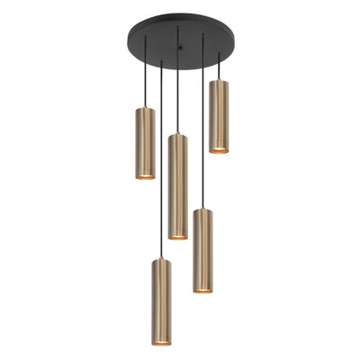 Highlight Perugia 5-Lichts Hanglamp GU10 H5671.32 Brons/Mat Zwart