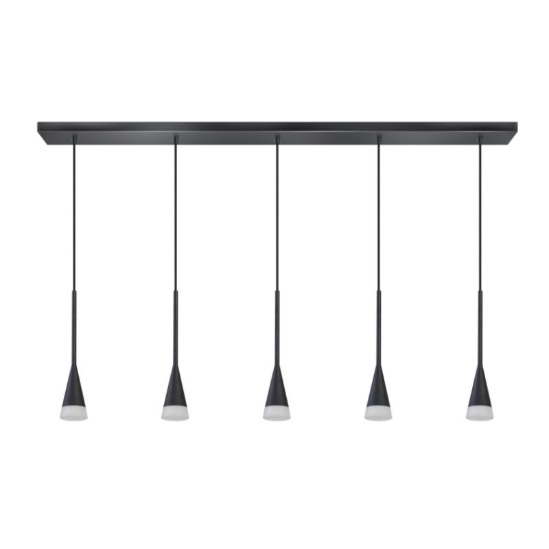 ETH Defender 5-Lichts Hanglamp Zwart 05-HL4367-30