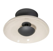 ETH Bonny plafondlamp 8w 3-stappen dimbaar zwart + kap zand gecraqueleerd