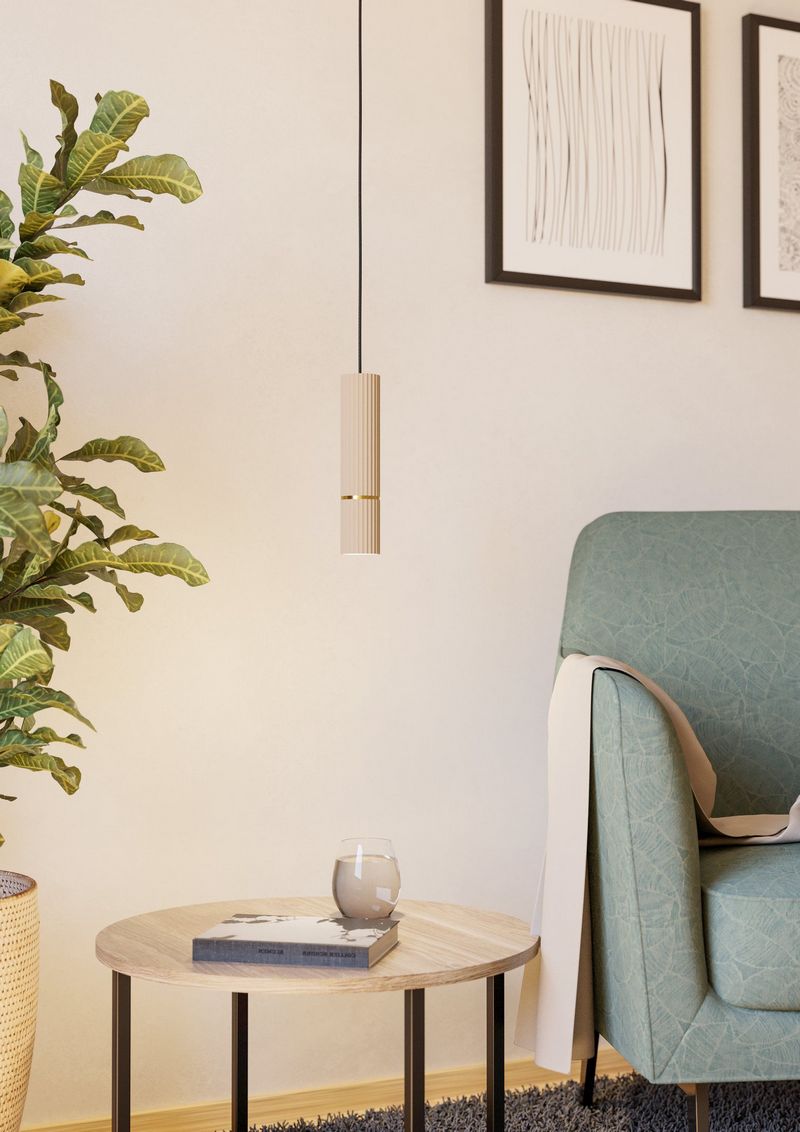 Caminia 1-Lichts Spot Hanglamp Zand