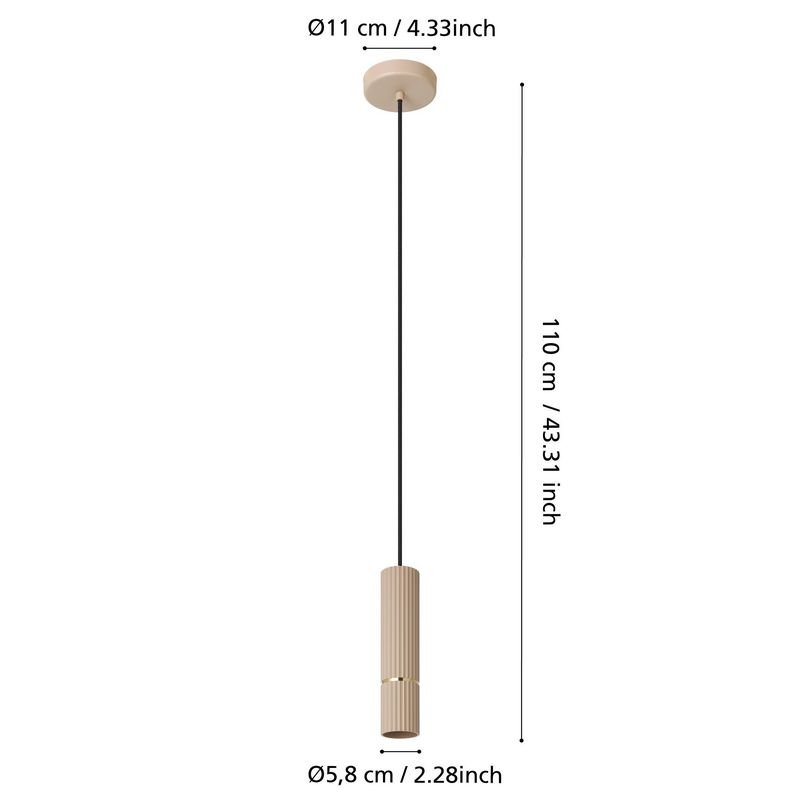 Caminia 1-Lichts Spot Hanglamp Zand