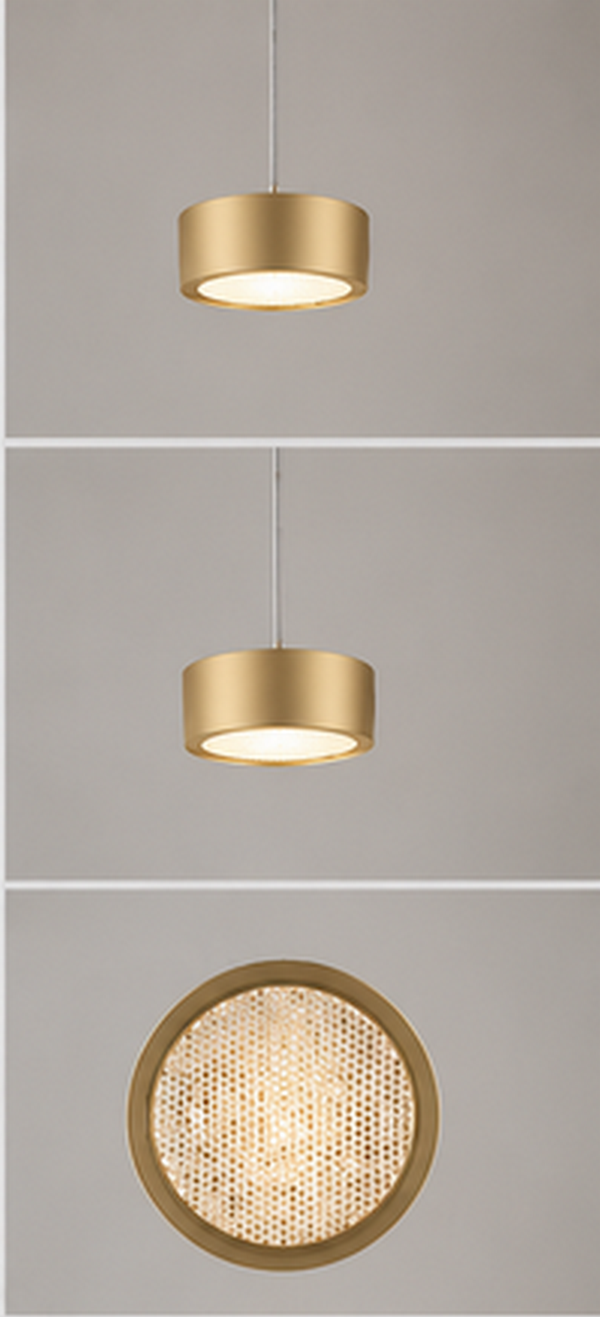 Holtkötter Cara Split 1-Lichts Hanglamp – Campagne/Bronze