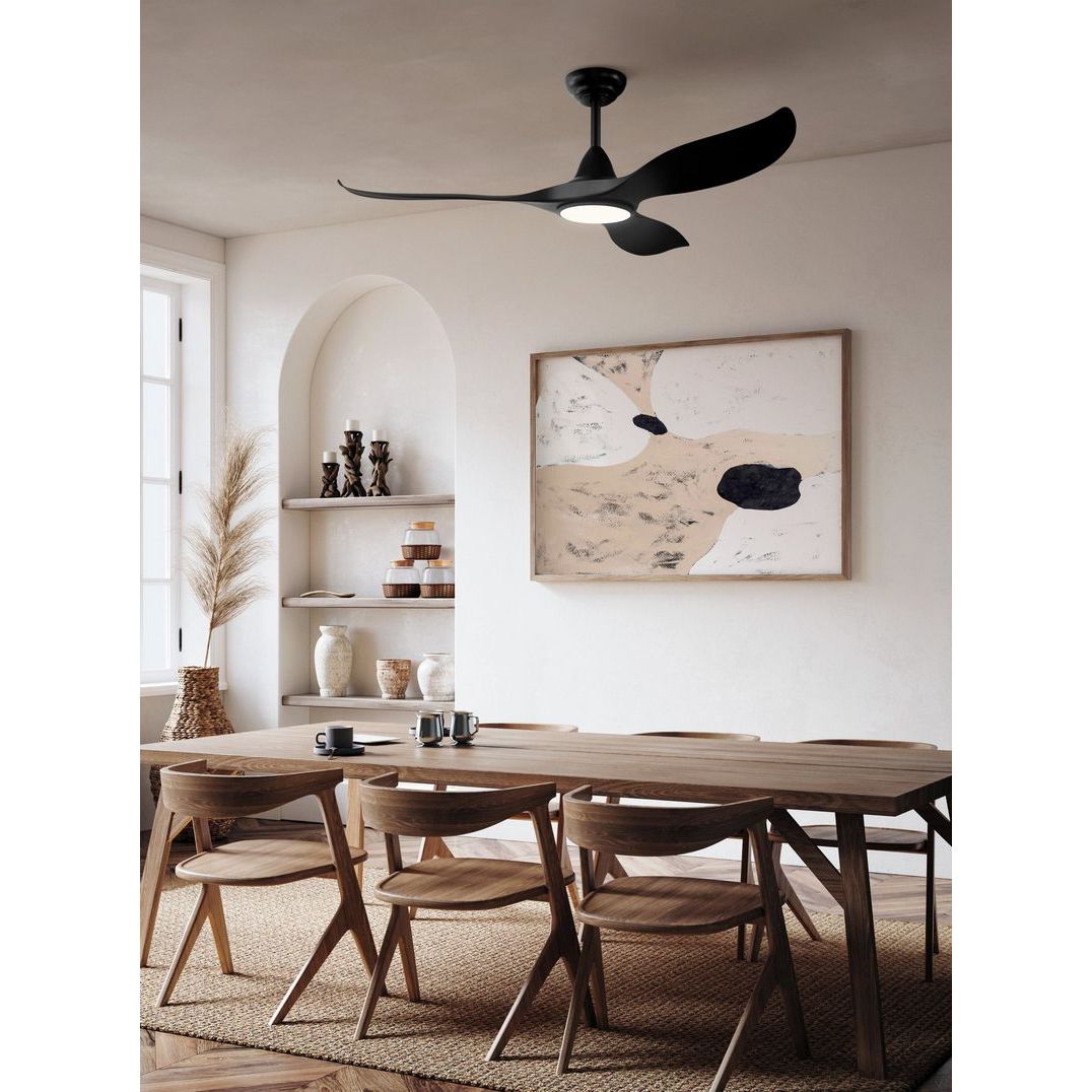 Nieuwste Cirali 52 Plafondventilator Zwart + Verlichting + Afstandsbediening - De Smid Verlichting