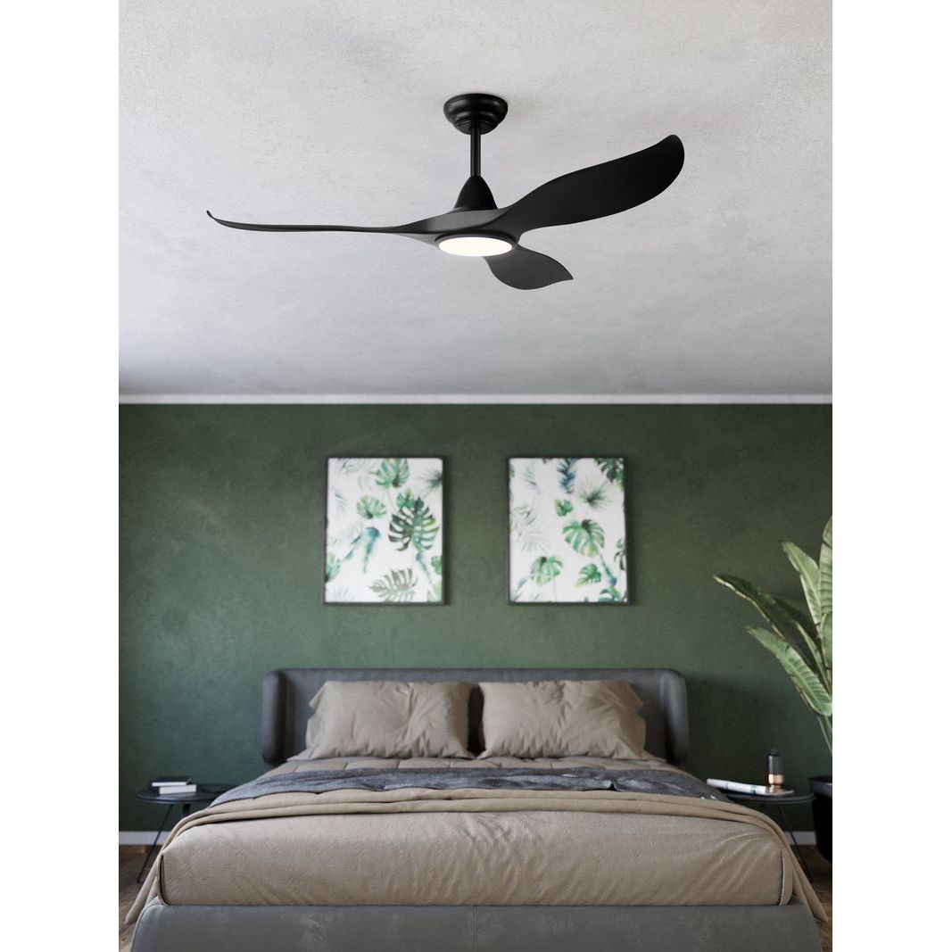 Nieuwste Cirali 52 Plafondventilator Zwart + Verlichting + Afstandsbediening - De Smid Verlichting